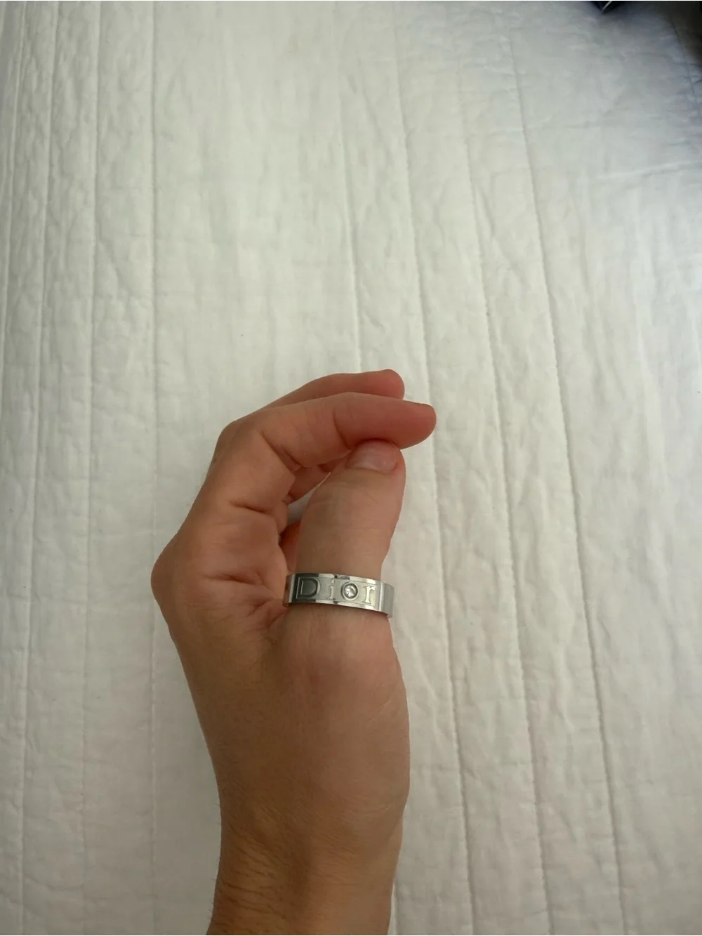 Men’s Silver Logo Band Ring